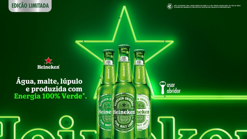 <span style = 'font-size:120%; font-weight: bold;'>Rótulo de Heineken celebra uso de energia renovável</span><br>A Heineken apresenta três novos rótulos, colecionáveis e limitados, da tradicional long neck de 330 mililitros, em um pa...