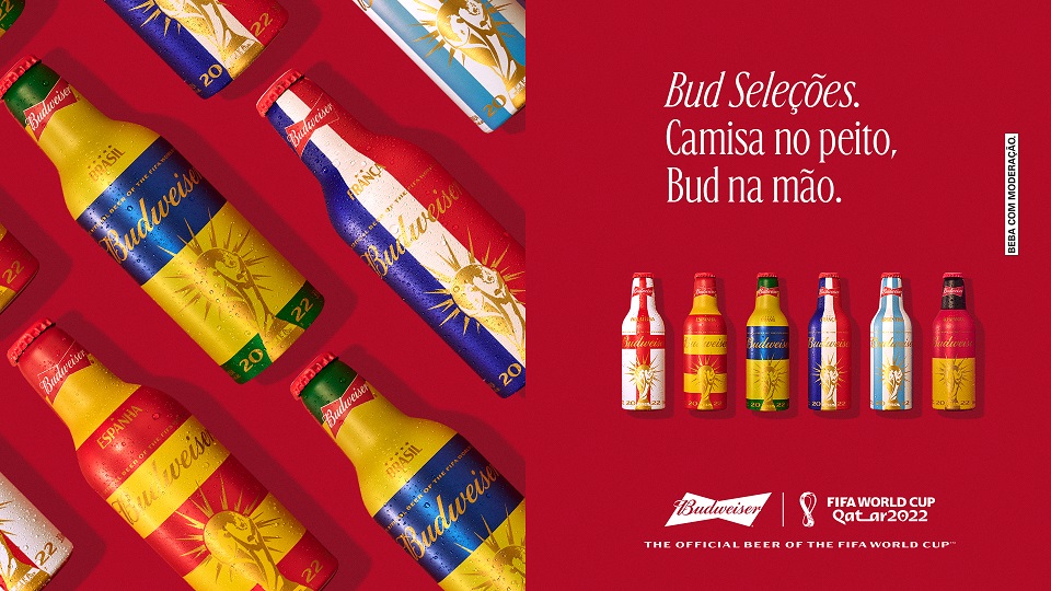 <span style = 'font-size:120%; font-weight: bold;'>Budweiser Edição Copa do Mundo </span><br>A Budweiser, cerveja oficial da Copa do Mundo no Catar, apresenta novidades ao mercado. A marca traz de volta a Bud Sele...
