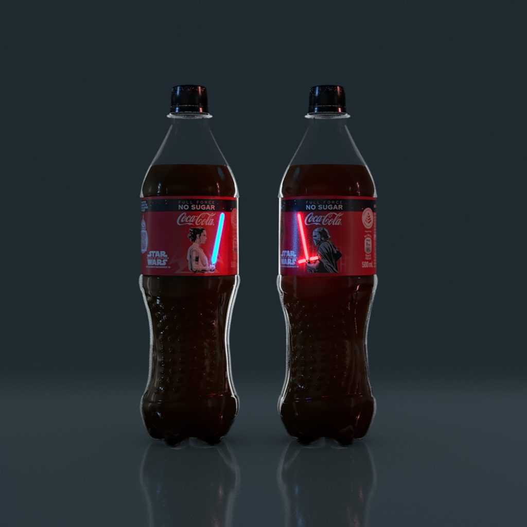 <span style = 'font-size:120%; font-weight: bold;'>Coca-Cola Star Wars</span><br>A Coca-Cola lança em Cingapura garrafas inspiradas nos sabres de luz da saga Star Wars. A ação especial faz parte da div...