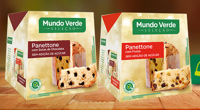 <span style = 'font-size:120%; font-weight: bold;'>Panettone Mundo Verde Seleção</span><br>Sempre em busca de oferecer opções saudáveis e saborosas aos consumidores, o Mundo Verde – maior rede de produtos natura...