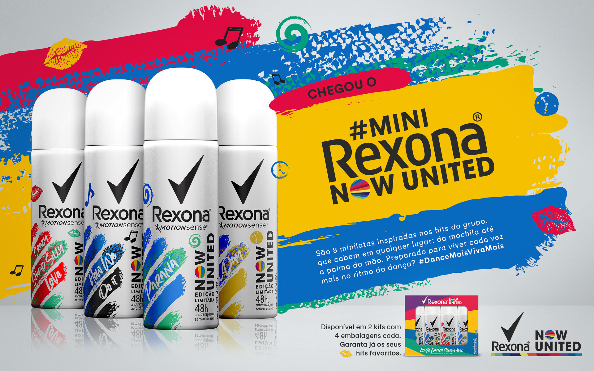 <span style = 'font-size:120%; font-weight: bold;'>Mini Rexona Now United</span><br>A partir de um projeto de cocriação da Rexona Brasil e da Now United , foi lançada uma edição limitada de 8 minilatas co...