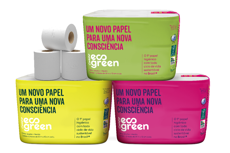 <span style = 'font-size:120%; font-weight: bold;'>Carinho Eco Green</span><br>Um papel higiênico 100% sustentável, desenvolvido com base na economia circular. Esta é a proposta do recém-lançado Cari...