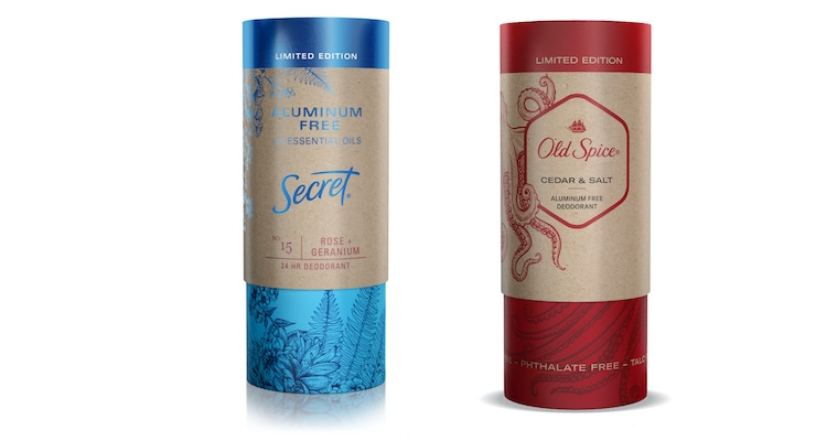 <span style = 'font-size:120%; font-weight: bold;'>Desodorante em embalagem de papel P&G</span><br>A P&G apresenta uma novidade nas suas marcas de desodorante Secret e Old Spice nos Estados Unidos: embalagens produzidas...