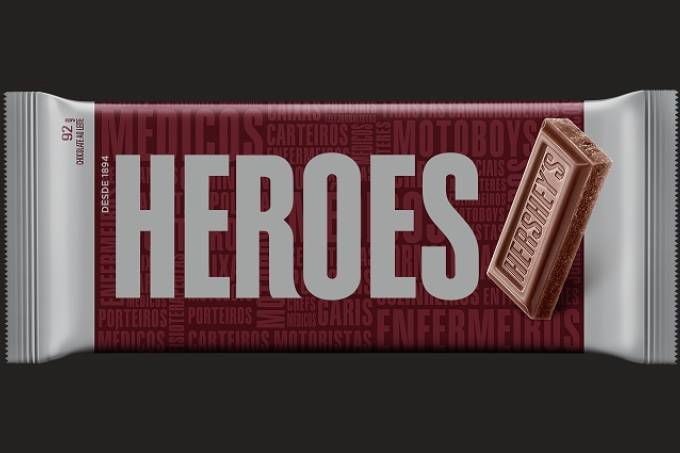 <span style = 'font-size:120%; font-weight: bold;'>Hersheys Heroes</span><br>A Hershey’s mudou suas embalagens para homenagear profissionais que atuam na linha de frente contra a Covid-19.

A edi...