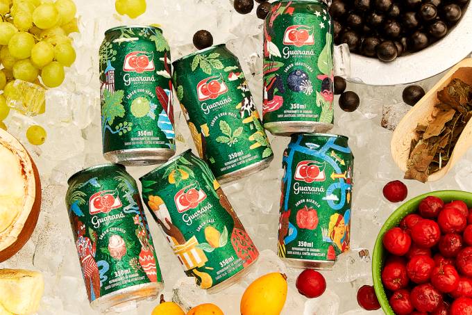 <span style = 'font-size:120%; font-weight: bold;'>Guaraná Antarctica lança seis sabores escolhidos por consumidores</span><br>O Guaraná Antarctica, da Ambev, apresenta a edição especial de 100 anos com seis sabores inéditos: Guaraná Cajá, Cupuaçu...