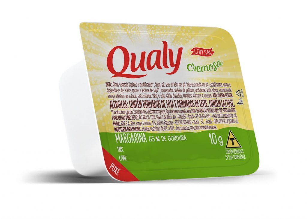 <span style = 'font-size:120%; font-weight: bold;'>Qualy - blister para food service</span><br>Qualy, marca da BRF, lança a versão para uso individual em blister – embalagem de 10 gramas – da margarina tradicional c...