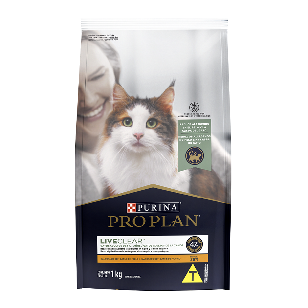 <span style = 'font-size:120%; font-weight: bold;'>Purina Pro Plan lança ração felina que ajuda a controlar os alérgenos dos gatos</span><br>A Nestlé Purina inova e lança Pro Plan LiveClear, primeiro alimento para gatos do mercado que reduz os alérgenos ativos ...