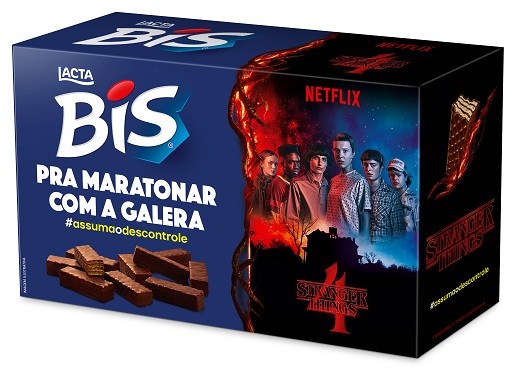 <span style = 'font-size:120%; font-weight: bold;'>Bis - Embalagem temática de Stranger Things</span><br>Bis e Stranger Things, série da Netflix, se unem em uma parceria inédita. Além de novos vídeos da campanha “a-BIS-tinênc...