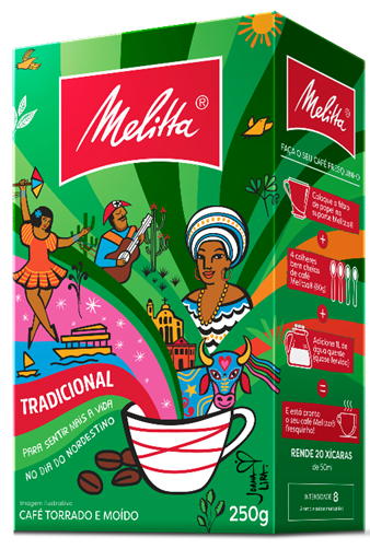 <span style = 'font-size:120%; font-weight: bold;'>Melitta Embalagem Nordestina</span><br>A Melitta lança uma embalagem especial do seu Café Tradicional em homenagem ao Dia do Nordestino, celebrado em 8 de outu...