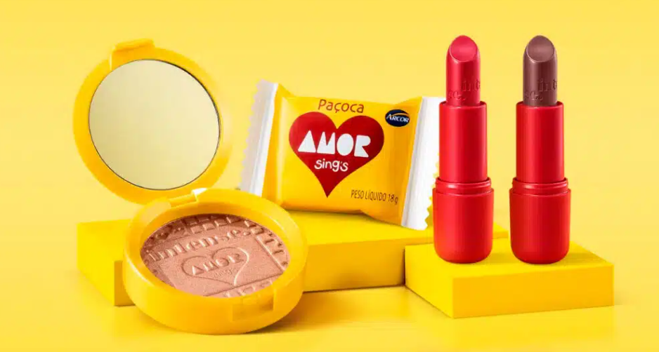 <span style = 'font-size:120%; font-weight: bold;'>Beleza O Boticário apresenta produtos de maquiagem de Paçoca Amor</span><br>Depois de apresentar collabs com empresas como a Disney, Melissa, Free Fire e até a Brahma, a Boticário inova e anuncia ...