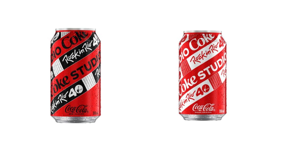<span style = 'font-size:120%; font-weight: bold;'>Coca-Cola lança latas comemorativas para o Rock in Rio 2024</span><br>Na última terça-feira, 23, o Rock in Rio promoveu um encontro para imprensa e influenciadores no Rio de Janeiro para apr...