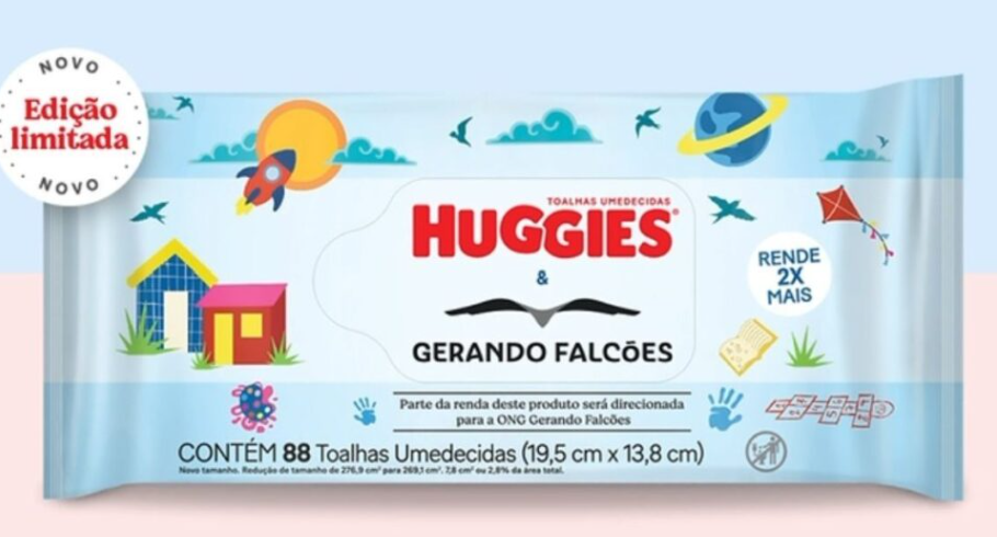 <span style = 'font-size:120%; font-weight: bold;'>Huggies e Gerando Falcões apresentam edição especial de lenços umedecidos</span><br>Ao menos 30 milhões de crianças vivem na pobreza no Brasil, segundo dados do Fundo das Nações Unidas para a Infância, o ...