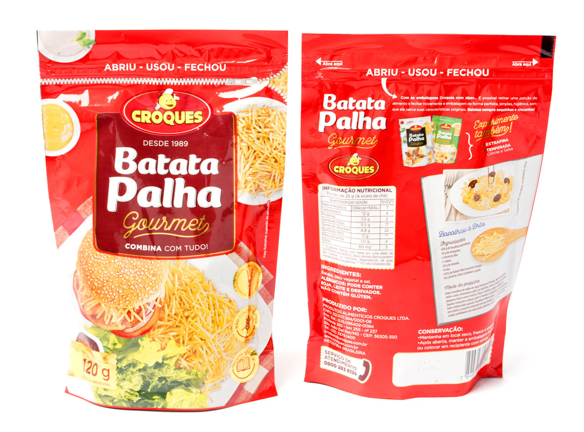 <span style = 'font-size:120%; font-weight: bold;'>Batata Palha com sistema Abre - Fecha - Zíper</span><br>A embalagem com o Sistema Abre & Fecha da Zip Pak proporciona aos consumidores a facilidade de manter o produto dentro d...