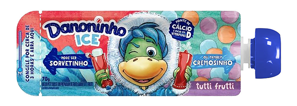 Danoninho Ice tem embalagem com duas opções de abertura - ABRE