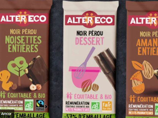 Amcor e Alter Eco desenvolvem embalagem de papel para chocolates no mercado francês